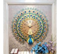 Peacock Wall Clock Suitable for Wall Decoration of The Living Room Bedroom Creative Personality Art