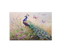 Peacock Wall Decor Poster Canvas Prints Picture Modern Canvas Wall Art Picture Wall Hanging for Bathroom Wall Decor 20x30inch(50x75cm)