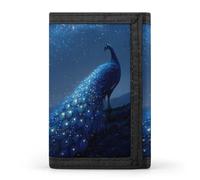 Peacock Wild Animal Bird Wallet Slim Trifold Purse Card Holder Money Pouch Organizer Wallets