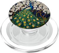 Peacock With Blossoms Artwork PopSockets PopGrip for MagSafe