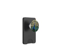 Peacock with Colorful Feathers Artwork PopSockets PopWallet for MagSafe