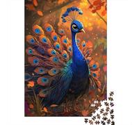 Peacock with Spread Feathers 1000 Piece Jigsaw, Holiday Puzzle Gift, 70x50cm/1000pcs