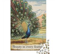 Peacock with Spread Feathers 1000 Piece Jigsaw, New Year Gift, 70x50cm/1000pcs