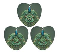 Peacock with Tassels Car Air Freshener, 3 Pcs Love form Hanging Air Freshener Cards, Long Lasting Fragrance Scented Cards for Car, Home, Office Gray-style