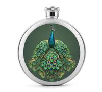 Peacock with Tassels Flasks for Liquor, 5oz Stainless Steel Flask Leakproof Portable Whiskey Flask for Outdoor, Camping, Travel, Gifts