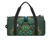 Peacock with Tassels Gym Bag for Men Women, Waterproof Gym Tote Bags, Large Duffel Bag for Travel Workout