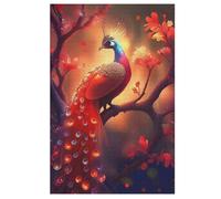 Peacock Wooden Jigsaw Puzzles for Adults 1000 Piece Puzzle for Kids & Teens, Fun Educational Games for Family Game Night (78×53cm)