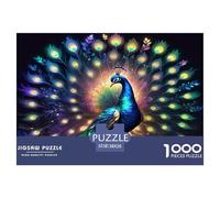 Peacock1000 Pieces Jigsaw Puzzles for Adults Family Game ElegantChallenging for Home Decoration Great Gift Idea38x26cm/1000pcs