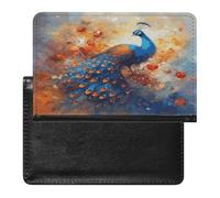 Peacock2 Passport Holder Vaccine Card Holder Waterproof Passport Wallet Travel Document Organizer for Airport Essentials