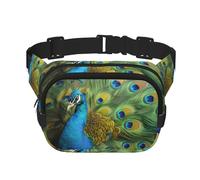 Peacocks feather Fanny Pack for Women Men Fashion Waist Pack Adjustable Belt Bag for Workout Running Travelling Casual Waist Bag, Peacocks Feather, One Size