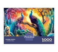 Peacocks in Fantasy Forest 1000 Pc Cosmos Eco-Friendly Paper Premium Jigsaw Puzzle for Adults Educational Game Decompression Wall Decoration And Gifts 70x50cm/1000pcs