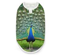 Peacocks Open Tail Feathers Dog Shirts Summer Pet Clothes Comfort T-Shirts Vest Sleeveless Tank Top for Cats Dogs S