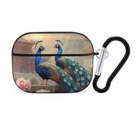 Peacocks Palace Cute Case Compatible with AirPods Pro Protective Cover with Keychain