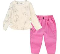 Peacolate 2-7T Spring Fall Summer Little Girls 2pcs Clothing Set T Shirt and Jeans (White Butterfly,5-6Years)