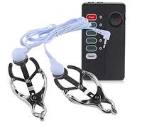 Peadxuno Electro Shock Nipple Clamps & Clitoris Massager - Electro Stimulation Breast Enlarger for Couples - Adult Sex Toys for Intense Pleasure