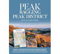 Peak Bagging: Peak District Fold-out Map Poster: Folding poster map (438mm x 672mm) with 32 routes designed to complete the best 121 Peak District Peaks and Ethels in the most efficient way
