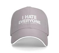 Peak Cap I Hate Everyone Stupids Cunts Golf Cap Classic Dad Hat Lightweight Sandwich Hats for Outdoor Office Running