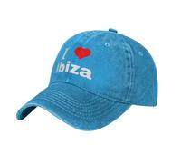 Peak Cap I Love Ibiza Trucker Hat Washed Baseball Cap Low Profile Baseball Hat for Walking Sport Outdoor