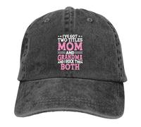 Peak Cap I've Got Two Titles Mom and Grandma Baseball Cap Sun Protection Baseball Hat Low Profile Sport Hat for Outdoor Office Climbing