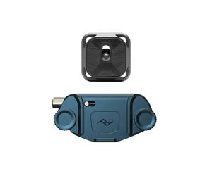 Peak Design Capture Camera Clip V3, Ocean with Plate, Holds DSLR, Compact and Point and Shoot Bodies, Secure, Stable and Accessible, Attaches to Straps and Belts, Quick Release, 200 lb Capacity