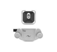 Peak Design Capture Camera Clip V3, Silver with Plate, Holds DSLR, Compact and Point and Shoot Bodies, Secure, Stable and Accessible, Attaches to Straps and Belts, Quick Release, 90 kg Capacity