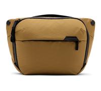 Peak Design Everyday Sling 6L, Coyote, Padded Adjustable Shoulder Strap for Crossbody or Waist Carry, FlexFold Dividers, Ideal for Carrying Cameras or Everyday Essentials, Sling Bag for Men and Women