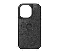 Peak Design Mobile Everyday Phone Case for iPhone 14, Charcoal, Slim Profile, 2M Drop Protection, Weatherproof Fabric Shell, SlimLink Connects to Mobile Mounts & Gear