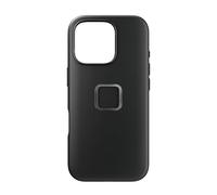 Peak Design Mobile Everyday Phone Case for iPhone 16 Pro, Black, Slim Profile, Drop Protection, Weatherproof Fabric Shell, SlimLink Connects to Mobile Mounts & Gear