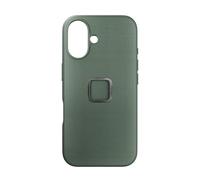 Peak Design Mobile Everyday Phone Case for iPhone 16, Sage, Slim Profile, Drop Protection, Weatherproof Fabric Shell, SlimLink Connects to Mobile Mounts & Gear