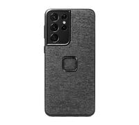 Peak Design Mobile Everyday Phone Case for Samsung Galaxy S21 Ultra Series, Charcoal, Slim Profile, Drop Protection, Weatherproof Fabric Shell, SlimLink Connects to Mobile Mounts & Gear