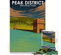 Peak District Nat Park Art Jigsaws 1000 Pieces for Adults Brain Capacity Quiet Recreation Secure Lock Thoughtful Gift size 38x52cm