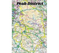 Peak District Notebook: 120 page lined 6"x9" white pages. Ordnance Survey Map on front and back cover. Great gift idea for someone who loves the outdoors, walking, national parks, and exploring.