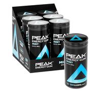 Peak Energy Gum (6 Pack, 28g) Mint Flavor - Caffeinated Chewing Gum for Energy Boost | Sugar-Free, with Incorporated Vitamin Benefits (B3, B5, B6, B12) for Focus & Performance