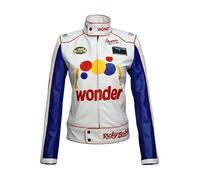 Peak Fashions Ricky Wonder Racing Nights Leather Jacket - Iconic Motorsport-Inspired Biker Gear