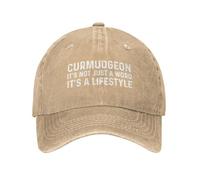 Peak Hat Curmudgeon Its Not Just A Word Its A Lifestyle Trucker Hat Adjustable Baseball Hat Classic Peak Cap for Hiking Summer Office