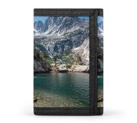 Peak Mountain Lake California Trifold Wallet Portable Slim Purse Wallet Card Holder with Zip for Men Women