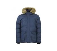 Peak Mountain's Canabel Waterproof Fur-Lined Hood Puffer Bleu L
