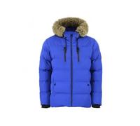 Peak Mountain's Canory Waterproof Fur-Lined Hood Puffer Bleu M