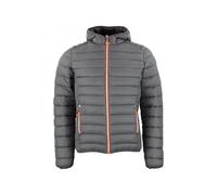 Peak Mountain's Hooded Lightweight Puffer Gris XL