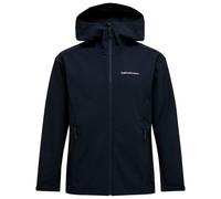 Peak Performance - Explore Hood Jacket - Softshell jacket size XXL, black/blue