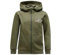 Peak Performance - Kid's Junior Original Zip Hood - Training jacket size 170, olive