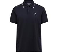 Peak Performance - Lightweight, breathable hiking polo shirt with button placket - M Mountainbreath Polo Black for Men - Size L Black L