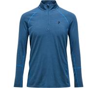 Peak Performance - Merino wool top - M Magic Half Zip Baselayer Mountain Lake for Men in Wool - Size M - Blue Blue M