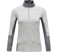 Peak Performance - Merino wool top - W Magic Half Zip Baselayer Med Grey Melange for Women in Wool - Size M Grey M