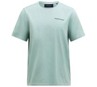 Peak Performance - Original Small Logo Tee - T-shirt size XXL, turquoise/grey