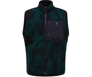 Peak Performance - Sherpa fleece sleeveless top - M Graphic Pile Vest Logo Era for Men - Size L - Green Green L