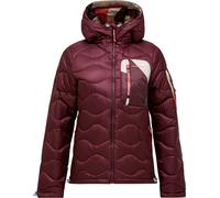 Peak Performance - Veste à capuche ultralégère et compressible - W Aop Helium Utility Down Porto 331 Snowbank for Women - Size M - Burgundy Burgundy M