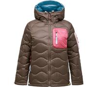Peak Performance - Warm ski touring insulated jacket - Women's - Helium Utility Down Hood - W Helium Utility Down Hood Terrain Tan Mountain Blush for Women - Size XS - Brown Brown XS