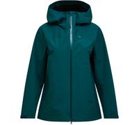 Peak Performance - Women's Waterproof Hiking Jacket - W Treeline Shell Jacket Ponderosa Pine for Women - Size S - Green Green S