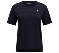 Peak Performance - Women's Trail Wool Blend S/S - Merino shirt size S, blue/black